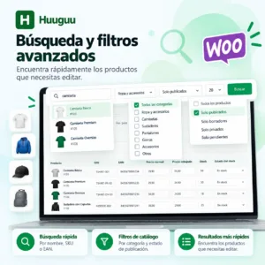 Editor Massa WooCommerce filtroa productos