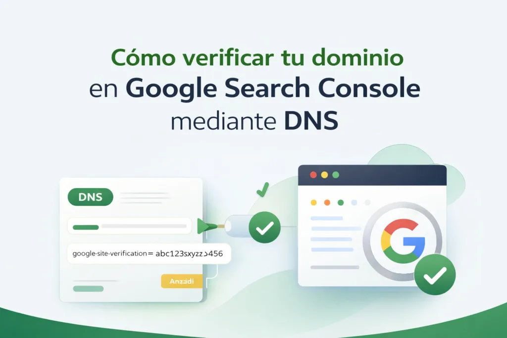imagem del post Cómo verificar tu dominio en Google Search Console mediante DNS