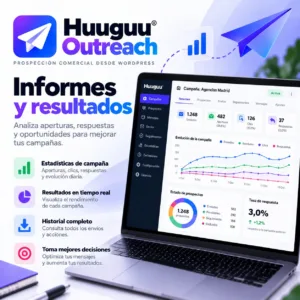 Informes y resultados de campañas de prospección con Huuguu Outreach